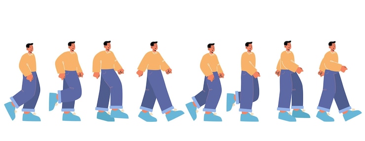 Free Vector cycle sequence of man walk