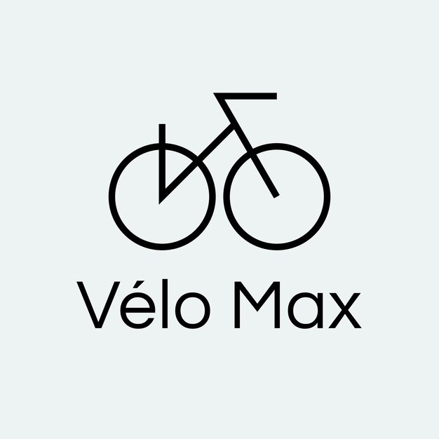 Cycle sports logo template, bicycle illustration in minimal design vector
