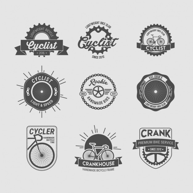 Free vector cycling badges collection