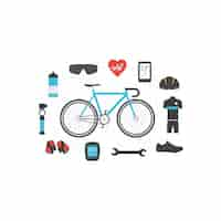 Free vector cycling elements design