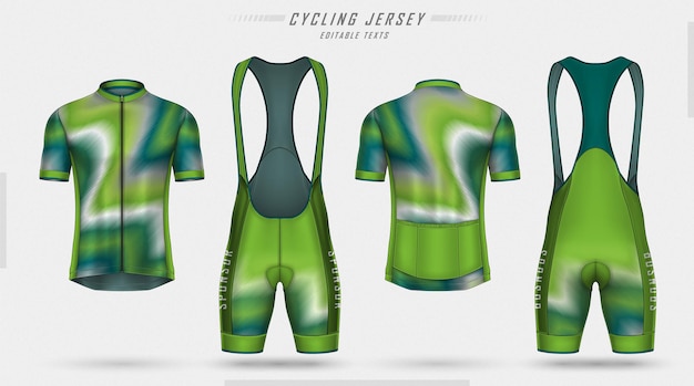 Free vector cycling jersey front and back