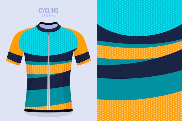 Vettore gratuito disegno del modello della maglia da ciclismo