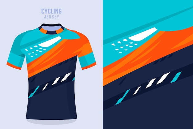 Vettore gratuito disegno del modello della maglia da ciclismo