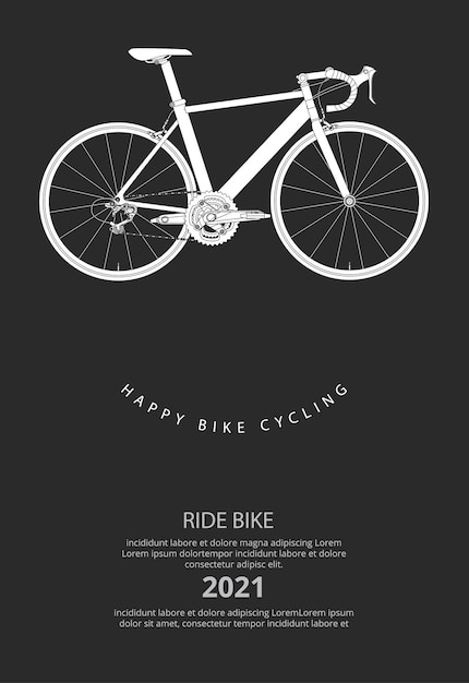 Illustrazione di poster in bicicletta