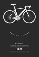 Vettore gratuito illustrazione di poster in bicicletta