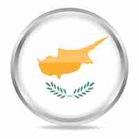 Free vector cyprus flag gradient button circle