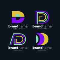 Free vector d logo collection