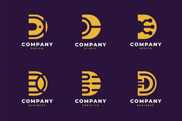 Free vector d logo collection