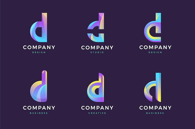 Free vector d logo collection