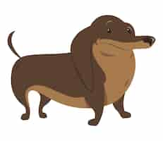 Free vector dachshund dog mascot