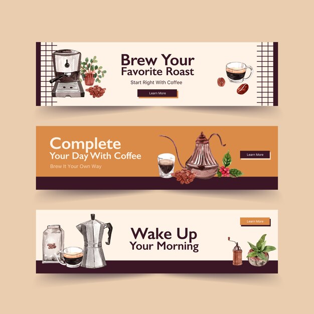 Free vector daily life banner templates