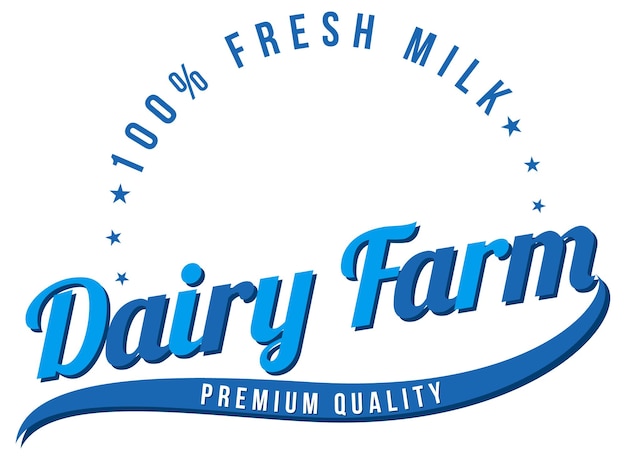 A dairy farm text label