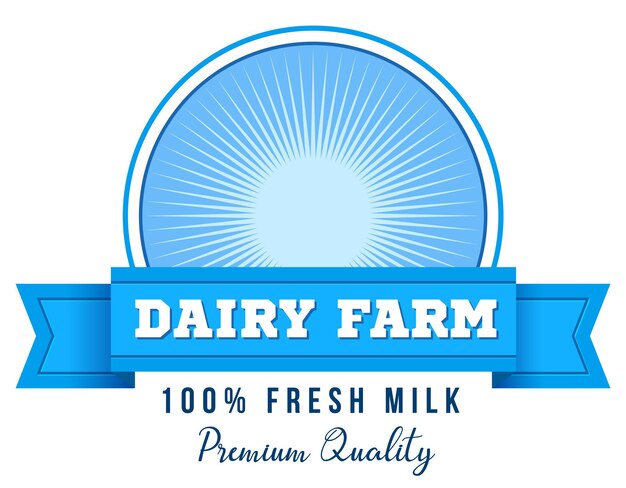 Текстовая этикетка молочной фермы