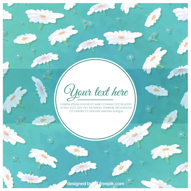 Free Vector daisies background