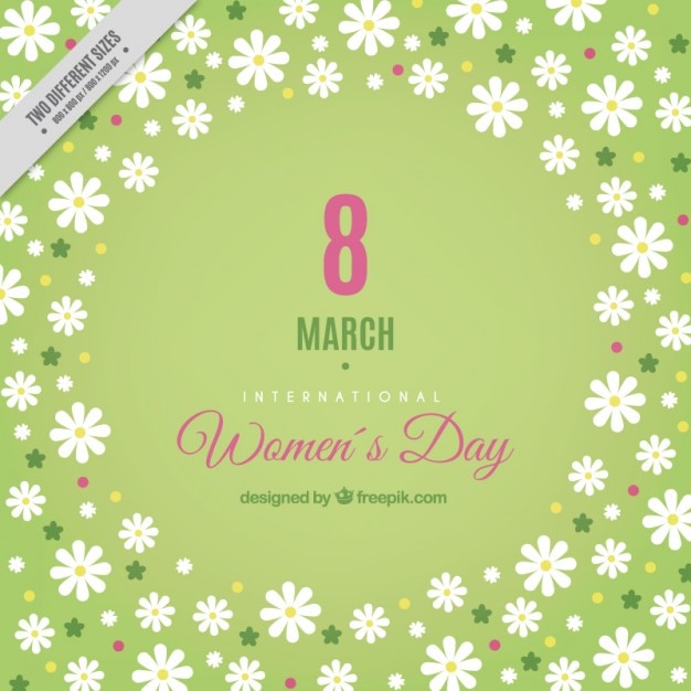 Free vector daisies women's day background