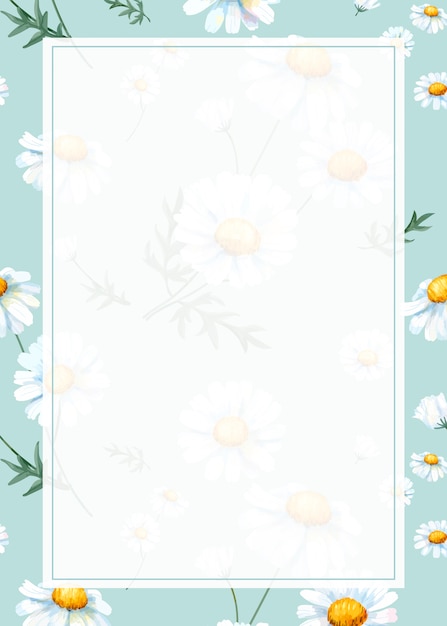 Free vector daisy background frame