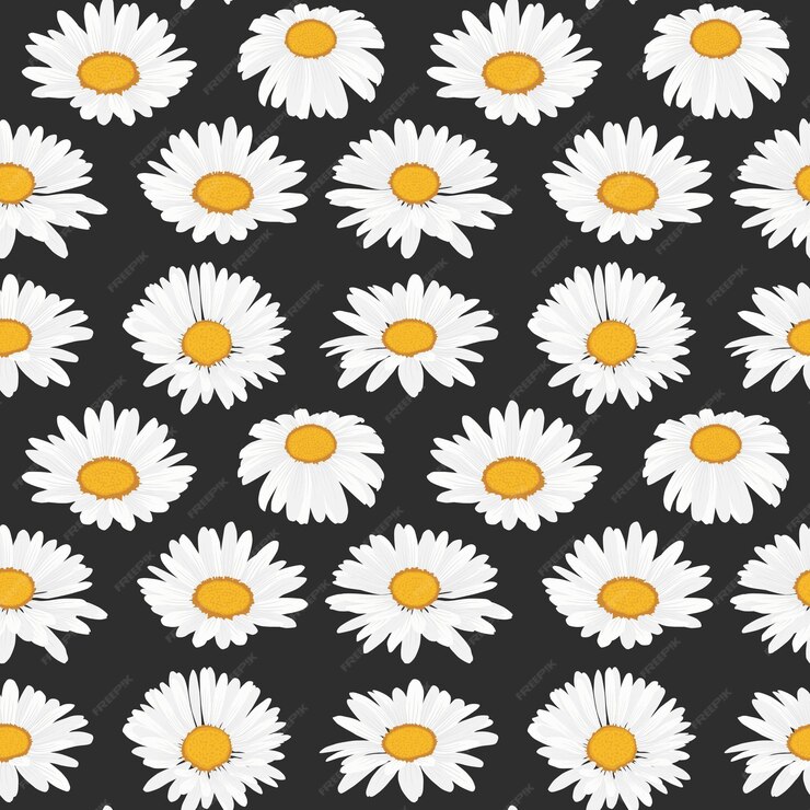 Premium Vector | Daisy flower seamless pattern