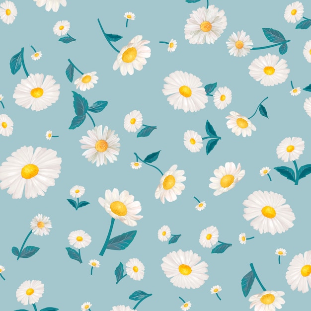 Daisy patterned wallpaper