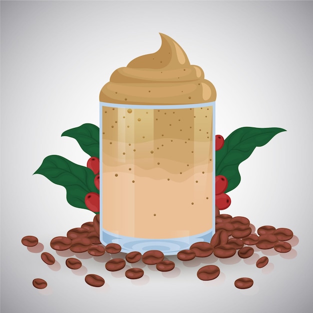 Free vector dalgona coffee illustration