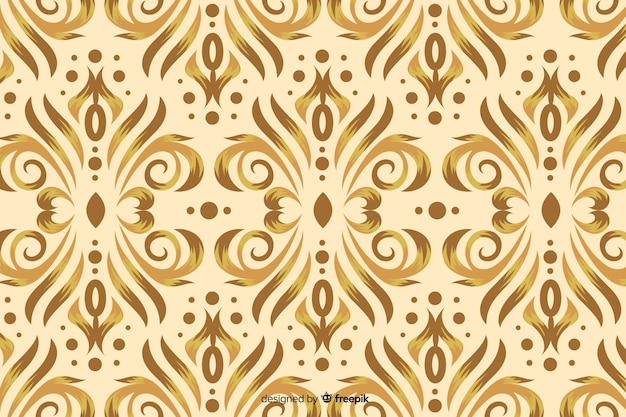 Damask background hand drawn style