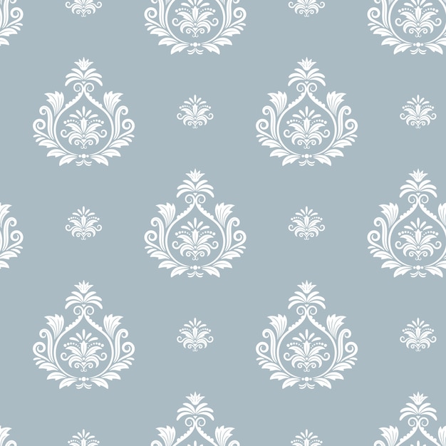 Damask floral pattern. textile design background, endless seamless decorative decor, vector illustration