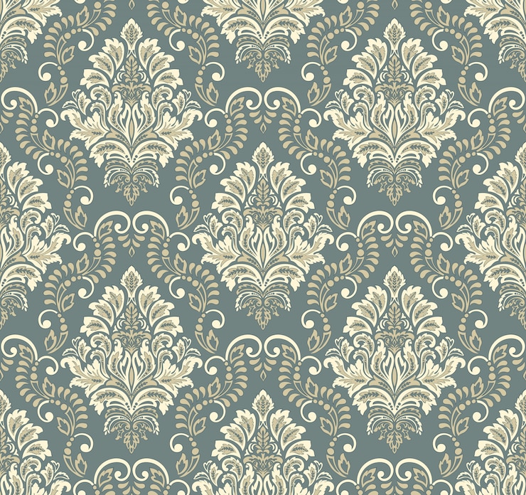 Free Vector damask seamless emboss pattern background.  classical luxury old damask ornament, royal victorian seamless texture  . vintage exquisite floral baroque template.