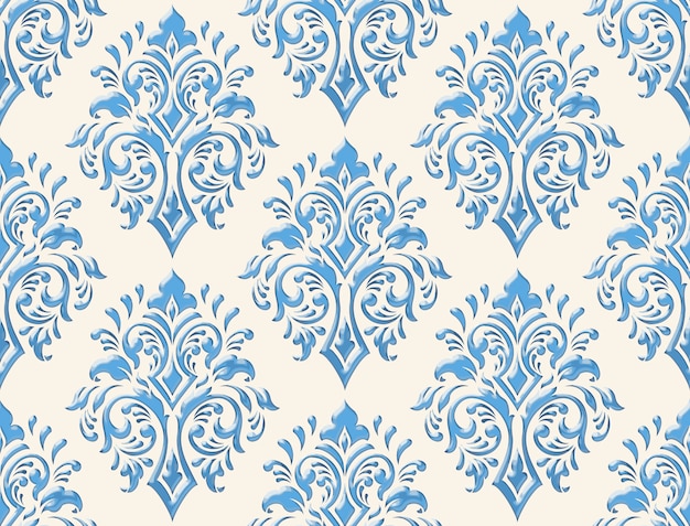 Damask seamless emboss pattern background.  classical luxury old damask ornament, royal victorian seamless texture  . Vintage exquisite floral baroque template.