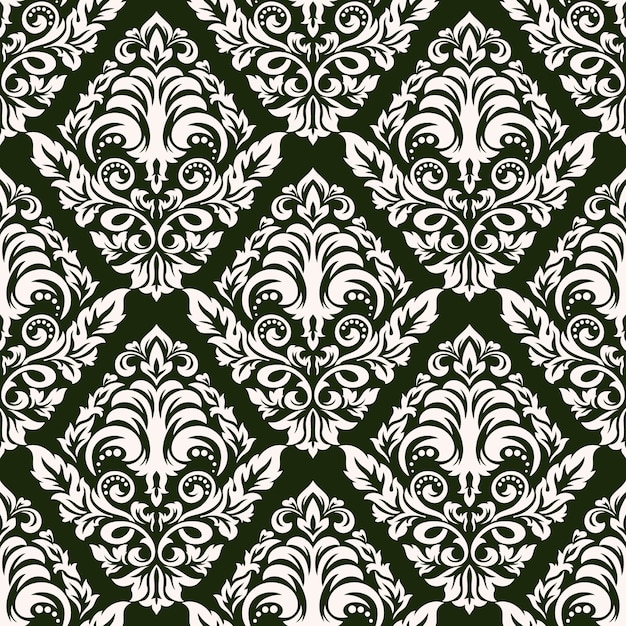  damask seamless pattern background. Classical luxury old fashioned damask ornament, royal victorian seamless texture for wallpapers, textile, wrapping. Exquisite floral baroque template.