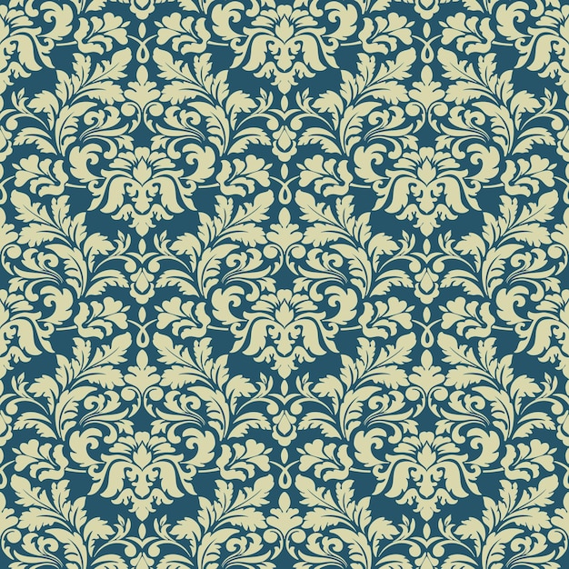  damask seamless pattern background. Classical luxury old fashioned damask ornament, royal victorian seamless texture for wallpapers, textile, wrapping.