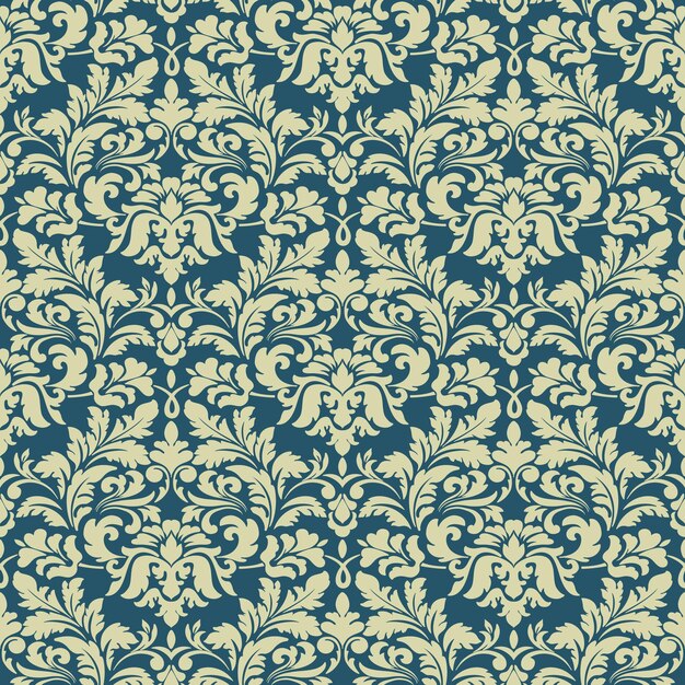  damask seamless pattern background. Classical luxury old fashioned damask ornament, royal victorian seamless texture for wallpapers, textile, wrapping.