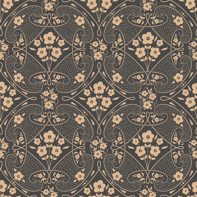 Damask seamless pattern background. classical luxury old fashioned damask ornament