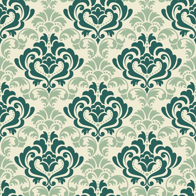 Free vector damask seamless pattern background. classical luxury old fashioned damask ornament