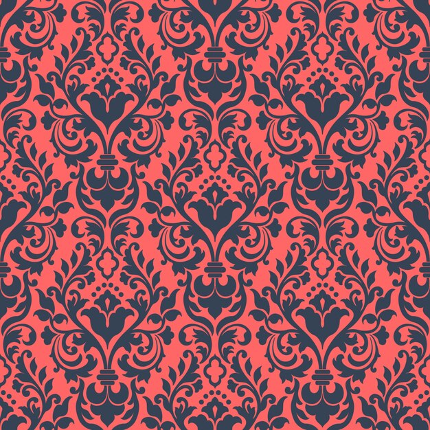 damask seamless pattern background. Classical luxury old fashioned damask ornament