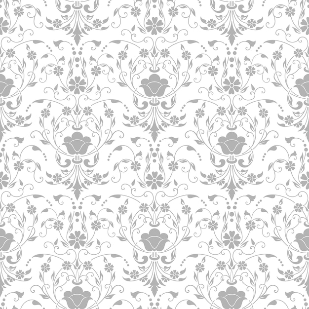 Free vector damask seamless pattern background