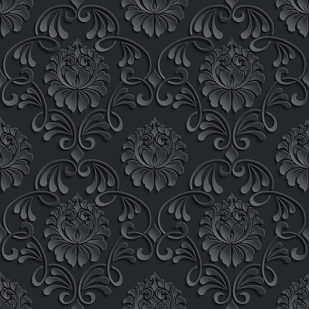  damask seamless pattern background. 