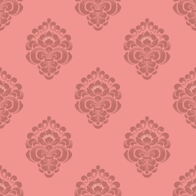 Free vector damask seamless pattern background