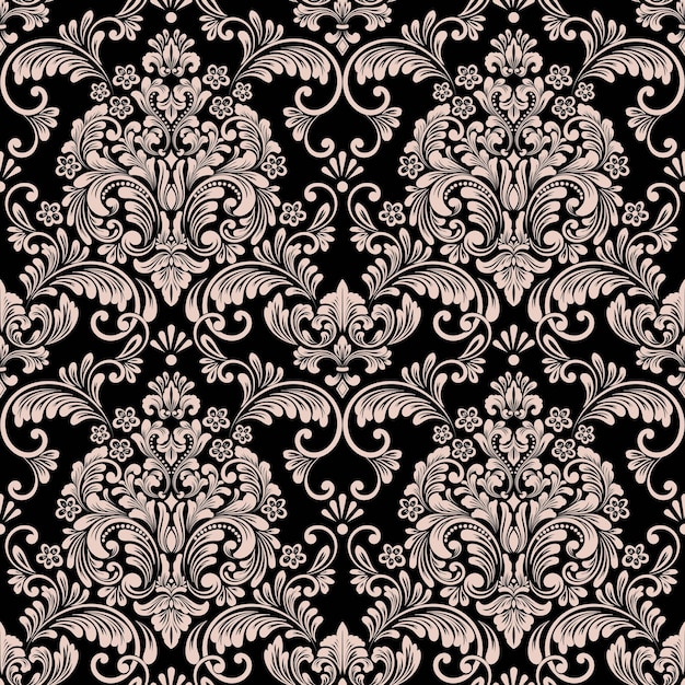 Damask seamless pattern background