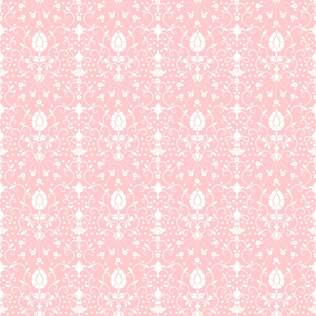 Free Vector damask seamless pattern background