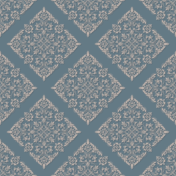 Free Vector damask seamless pattern background