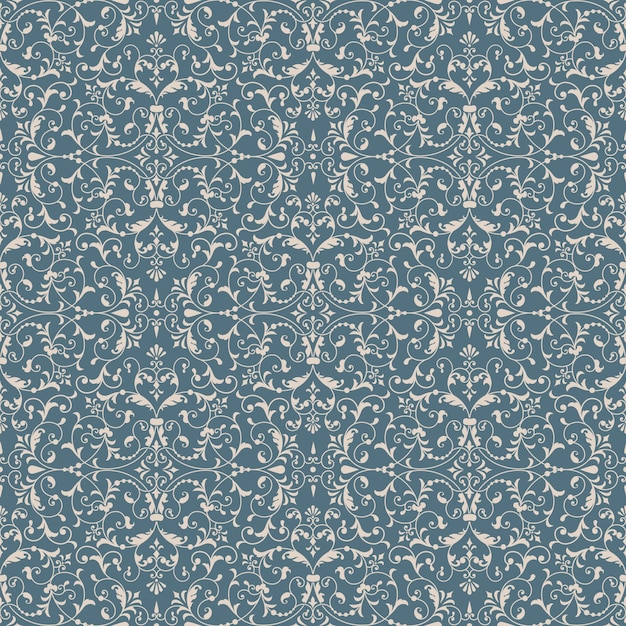 Free vector damask seamless pattern background