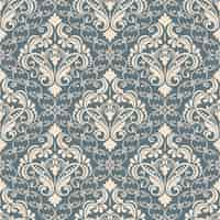 Free vector damask seamless pattern background