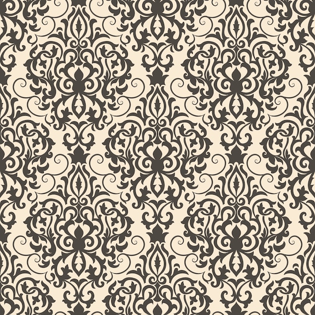 Free vector damask seamless pattern background