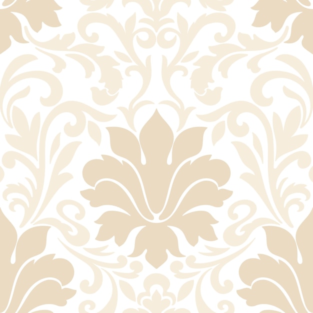 Free vector damask seamless pattern. classical luxury old fashioned damask ornament