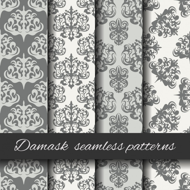 Damask seamless pattern collection