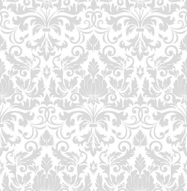 damask seamless pattern element. Classical luxury old fashioned damask ornament