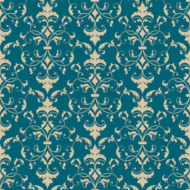damask seamless pattern element. Classical luxury old fashioned damask ornament