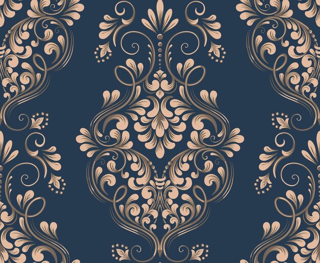 ダマスクシームレスパターン要素ベクトル古典的な豪華な昔ながらのダマスク飾りロイヤルビクトリア朝のシームレスなテクスチャ壁紙テキスタイルラッピングヴィンテージ絶妙な花のバロックテンプレート