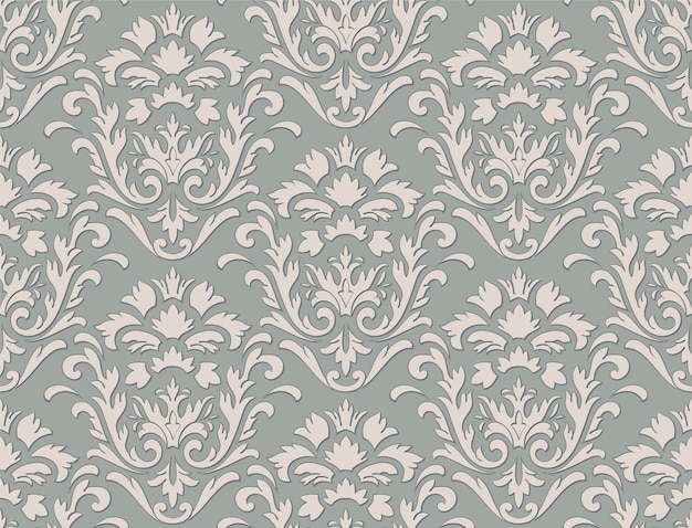 Damask seamless pattern element vector classical luxury old fashioned damask ornament royal victorian seamless texture for wallpapers textile wrapping vintage exquisite floral baroque template