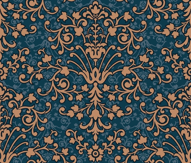 Damask seamless pattern element Vector classical luxury old fashioned damask ornament royal victorian seamless texture for wallpapers textile wrapping Vintage exquisite floral baroque template