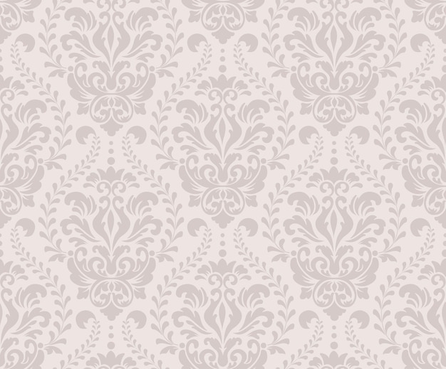 Damask seamless pattern element Vector floral damask ornament vintage illustration